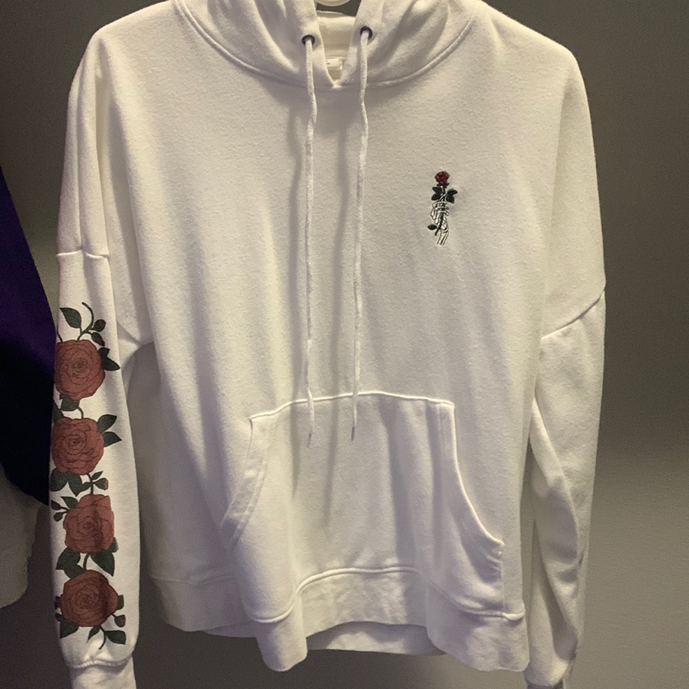 zumiez empyre white rose hoodie
